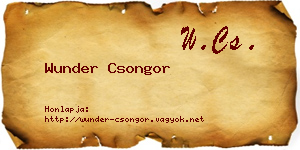 Wunder Csongor névjegykártya