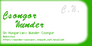 csongor wunder business card